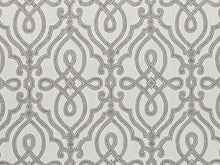 Load image into Gallery viewer, Ivory Grey Trellis Geometric Upholstery Drapery Fabric