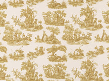 Load image into Gallery viewer, Heavy Duty Cream Olive Wheat Beige French Country Toile Upholstery Drapery Fabric