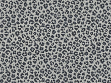 Load image into Gallery viewer, Linen Rayon Cheetah Leopard Animal Print Black Ivory Grey Drapery Fabric