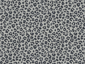 Linen Rayon Cheetah Leopard Animal Print Black Ivory Grey Drapery Fabric