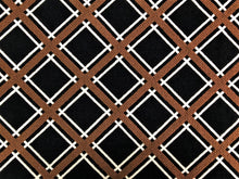 Load image into Gallery viewer, Designer Luxury Cotton Wool Woven Geometric Graphic Modern Black White Brown Upholstery Fabric