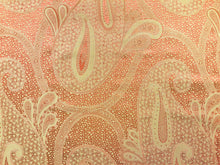 Load image into Gallery viewer, Coral Silk Beige Brocade Damask Paisley Upholstery Drapery Fabric