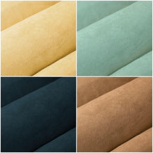 Load image into Gallery viewer, Cream Mint Navy Blue Mocha Faux Suede Drapery Fabric