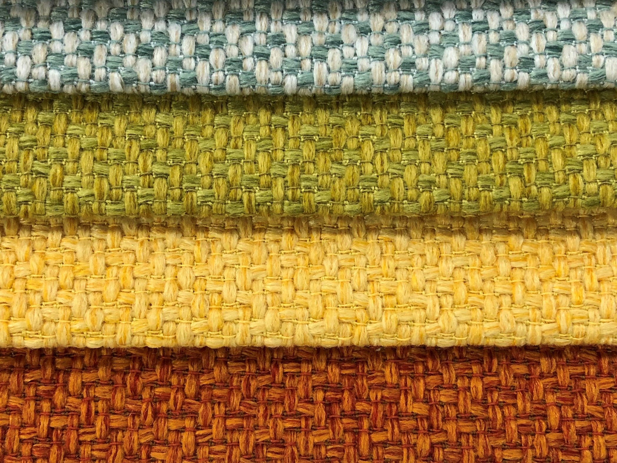 2 Yds Min Designer Woven MCM Mid Century Modern Tweed Mint Green Yellow Orange Upholstery Fabric ETX-Empire