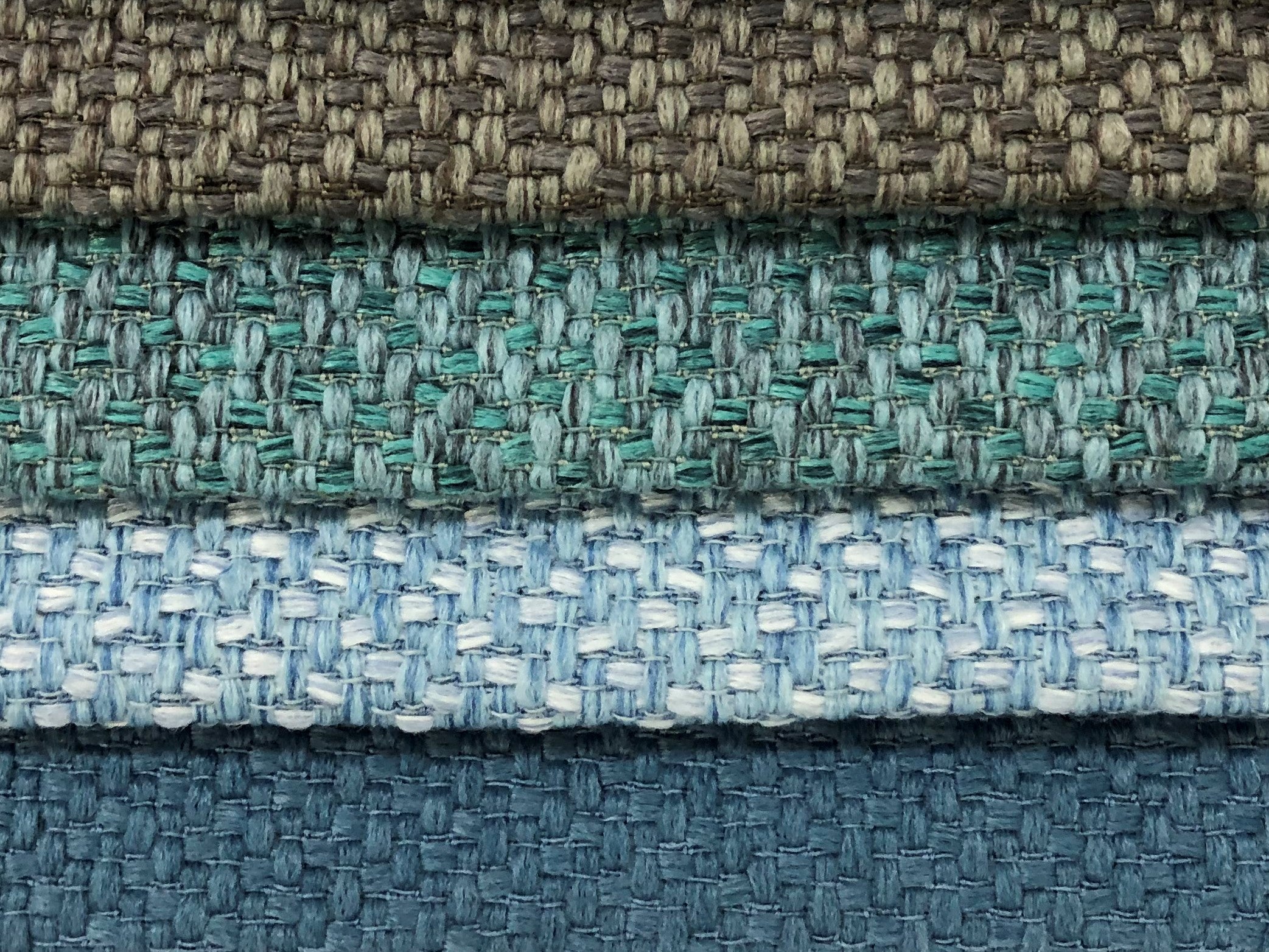 Designer Navy Blue Green Taupe Woven top MCM Mid Century Modern Upholstery Fabric WHS1202