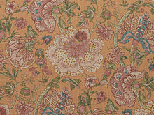 Load image into Gallery viewer, Mauve Burgundy Green Caramel Floral Upholstery Drapery Fabric