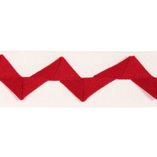 Load image into Gallery viewer, Schumacher Lazare Appliqué Tape Trim 82244 / Red On Ivory