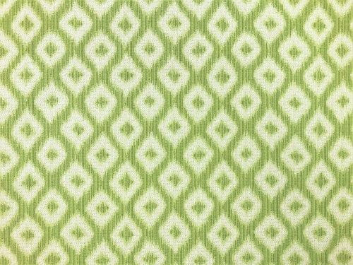 Designer Lime Green Ivory Water & Stain Resistant Indoor Outdoor Geometric Upholstery Drapery Fabric