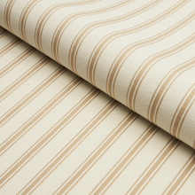 Load image into Gallery viewer, Schumacher Marquet Ticking Stripe Fabric 82202 / Sand