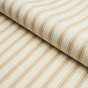 Schumacher Marquet Ticking Stripe Fabric 82202 / Sand