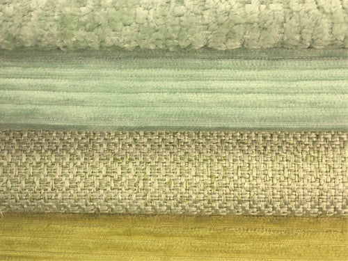 Crypton Water & Stain Resistant MCM Mid Century Modern Basketweave Chenille Stripe Seafoam Olive Green Upholstery Fabric RMC-WCII