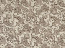 Load image into Gallery viewer, Silver Grey Brown Damask Paisley Upholstery Drapery Fabric