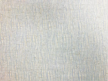 Load image into Gallery viewer, Duralee Water &amp; Stain Resistant Beige Ice Blue Flax Viscose Abstract Upholstery Fabric