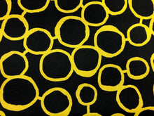 Load image into Gallery viewer, Tonitex Black Yellow Tribal African Water &amp; Stain Resistant Abstract Upholstery Fabric