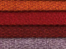 Load image into Gallery viewer, 2 Yds Min Designer Woven MCM Mid Century Modern Tweed Orange Red Burgundy Lilac Upholstery Fabric ETX-Empire