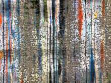 Load image into Gallery viewer, S. Harris Brushstroke Velvet Textured Abstract Distressed Silver Gray Royal Blue Orange Aqua Green Teal Upholstery Drapery Fabric