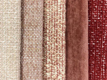 Load image into Gallery viewer, Crypton Stain Water Resistant Mid Century Modern Tweed Chenille Rose Pink Blush Red Upholstery Fabric RMCR VI