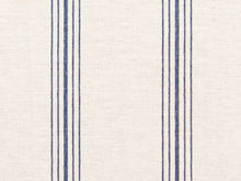 Load image into Gallery viewer, Crypton Water &amp; Stain Resistant Nautical Stripe Navy Blue Light Cream Upholstery Fabric