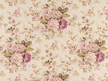 Load image into Gallery viewer, Beige Green Purple Lilac Floral Upholstery Drapery Fabric