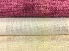 Load image into Gallery viewer, MCM Mid Century Modern Textured Tweed Magenta Pink Porcelain Cream Drapery Fabric