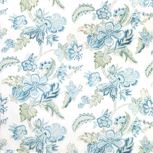 Lee Jofa Augustine Print Fabric / Aqua