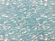 Load image into Gallery viewer, Pollack New Wave Oasis Aqua Blue Grey Sunbrella Indoor Outdoor Upholstery Fabric