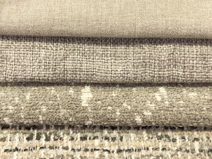 Crypton Water & Stain Resistant MCM Mid Century Modern Geometric Tweed Greige Grey Upholstery Fabric RMC-WCII