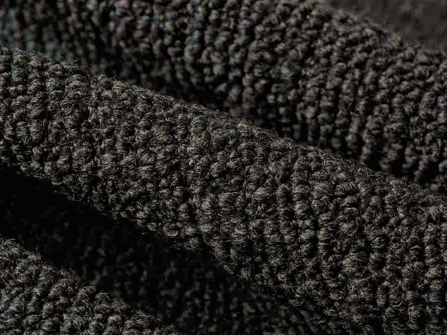 Cali Fabrics Charcoal and Grey Reversible Double Weave Wool Coating Fabric  by the Yard