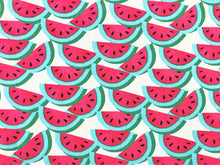 Load image into Gallery viewer, PKL Studio Watermelon Fuchsia Hot Pink Ivory Aqua Blue Green Cotton Upholstery Drapery Fabric