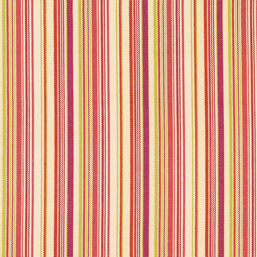 SCHUMACHER MALIBU STRIPE FABRIC 63450 / CERISE