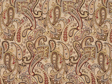 Load image into Gallery viewer, Heavy Duty Abstract Paisley Tapestry Beige Green Black Red Pale Blue Upholstery Fabric