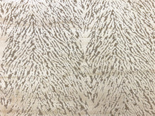 Load image into Gallery viewer, 1.25 Yds Designer Beige Animal Pattern Tiger Cut Velvet Upholstery Fabric