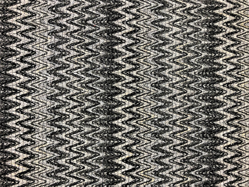 Designer Woven Chevron Geometric Black Gray Charcoal Beige Upholstery Fabric