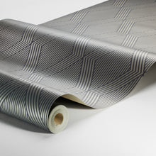 Load image into Gallery viewer, Schumacher Garbo Wallpaper 2013 / Slate And Gold