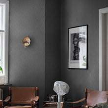 Load image into Gallery viewer, Schumacher Garbo Wallpaper 2013 / Slate And Gold