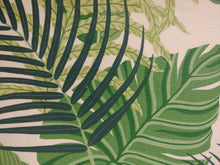 Load image into Gallery viewer, 1 and 1/3 Yards Arthur Sanderson &amp; Sons Manila Off White Green Tropical Botanical Palm Leaf Upholstery Drapery Fabric
