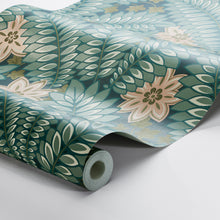Load image into Gallery viewer, Schumacher Hidden Ivy Wallpaper 2250 / Spruce