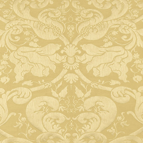 SCHUMACHER GAVOTTE BROCATELLE DAMASK FABRIC 22551 / BEIGE