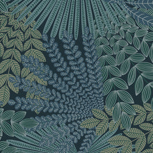 Load image into Gallery viewer, Schumacher Velvet Leaves Wallpaper 2261 / Spruce And Blue