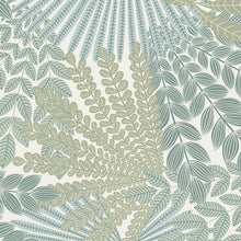 Load image into Gallery viewer, Schumacher Velvet Leaves Wallpaper 2262 / Ivory And Sage