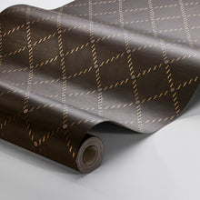 Load image into Gallery viewer, Schumacher Golden Trellis Wallpaper 2264 / Brown And Gold