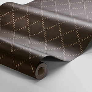 Schumacher Golden Trellis Wallpaper 2264 / Brown And Gold