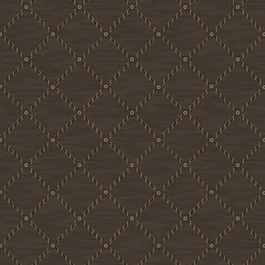 Schumacher Golden Trellis Wallpaper 2264 / Brown And Gold