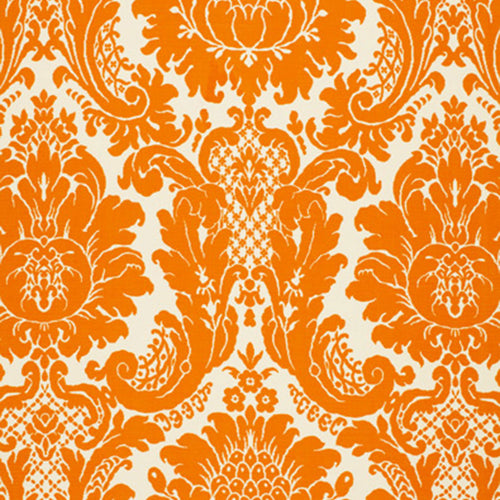 SCHUMACHER HARMON MANOR II FABRIC 2643541 / TANGERINE