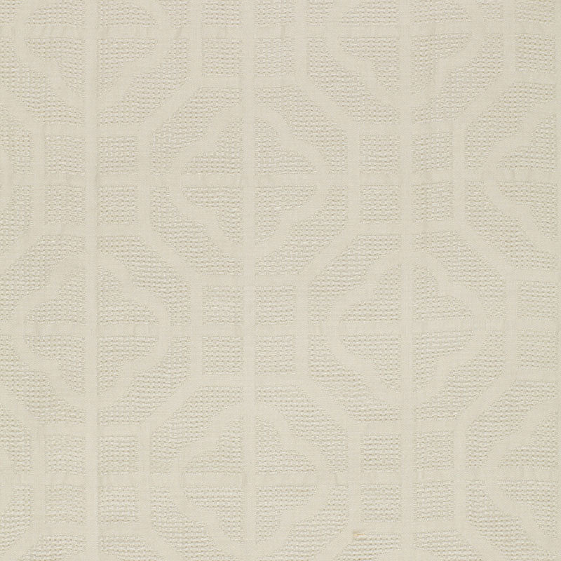 SCHUMACHER CROSSBRIDGE CASEMENT FABRIC 2643590 / IVORY