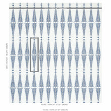 Load image into Gallery viewer, SCHUMACHER FERN TREE FABRIC 2643882 / NAVY &amp; WHITE