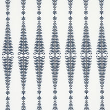 Load image into Gallery viewer, SCHUMACHER FERN TREE FABRIC 2643882 / NAVY &amp; WHITE