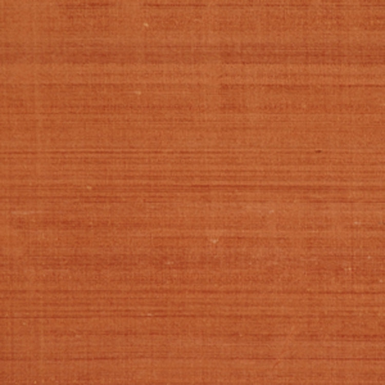 Pure Handwoven Silk Dupioni Drapery Fabric Rusty Orange / Copper