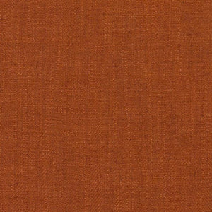 Barrister Rusty Orange Upholstery Minimalist Linen Poly Fabric / Pumpkin