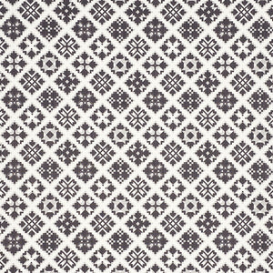 SCHUMACHER TRISTAN PATCHWORK FABRIC 76761 / CHARCOAL